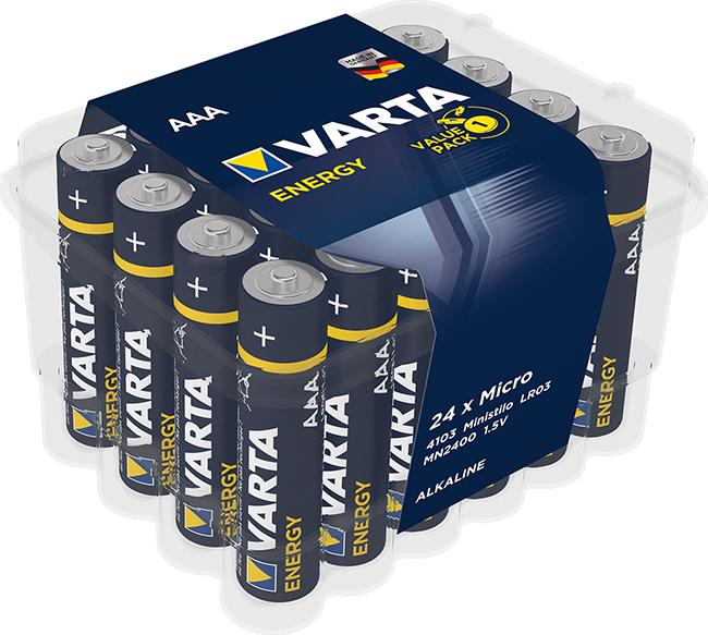 VARTA Batterie Energy Box Micro AAA, Box à 24 Stück