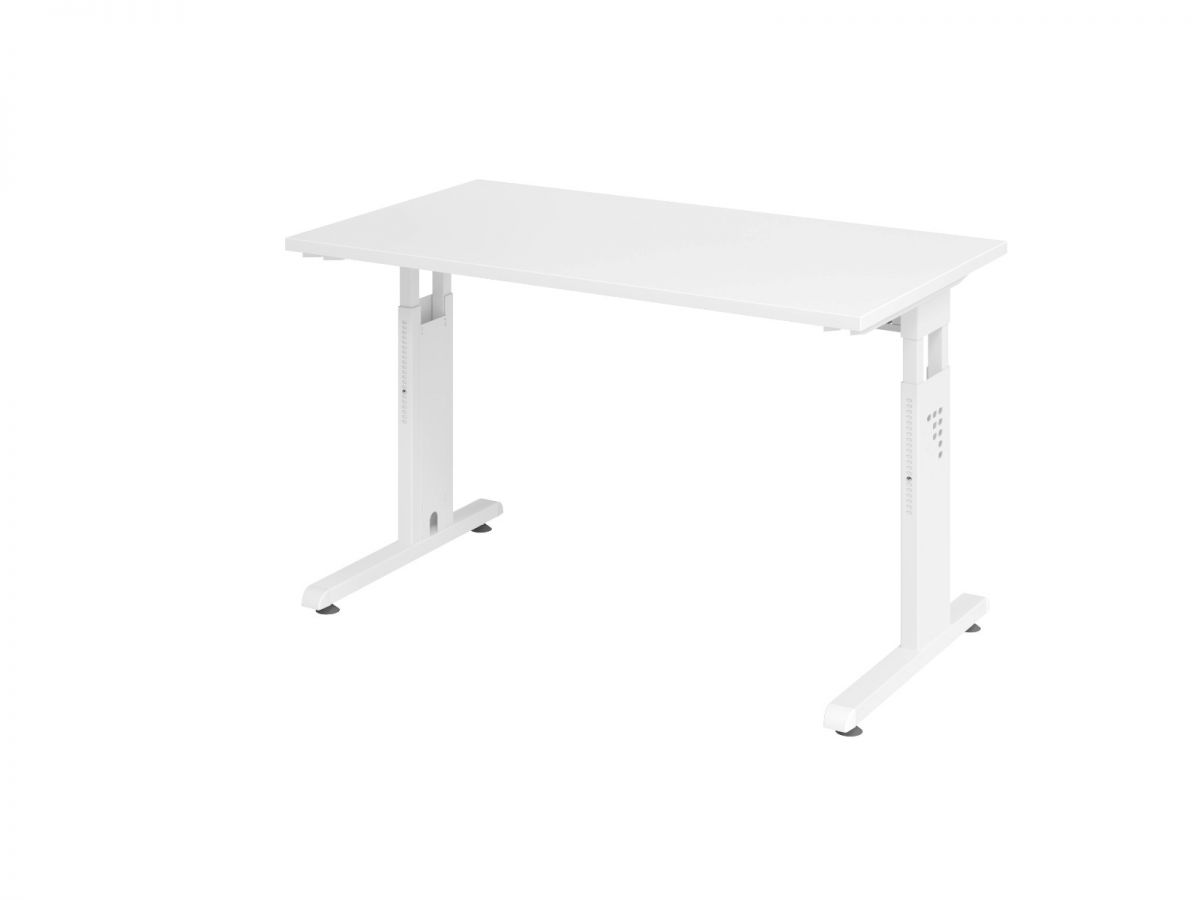 Schreibtisch VOS „Mini-Office“ in Weiß mit Plattenmaß von 120x67,2 cm Gestellfarbe Weiß