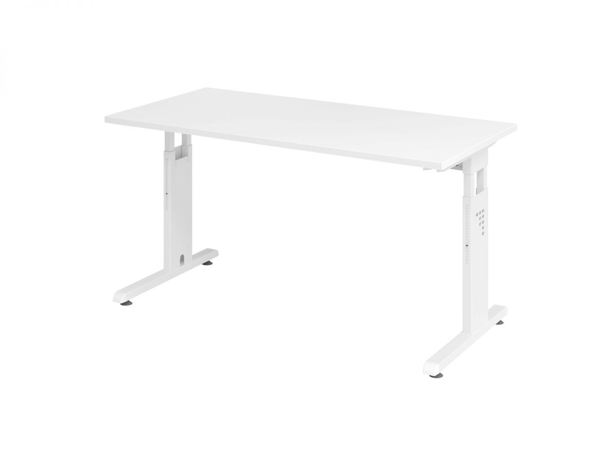 Schreibtisch VOS „Mini-Office“ in Weiß mit Plattenmaß von 140x67,2 cm Gestellfarbe Weiß